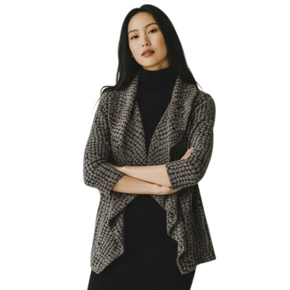 Calvin Klein Black and Gray Women's Blazer